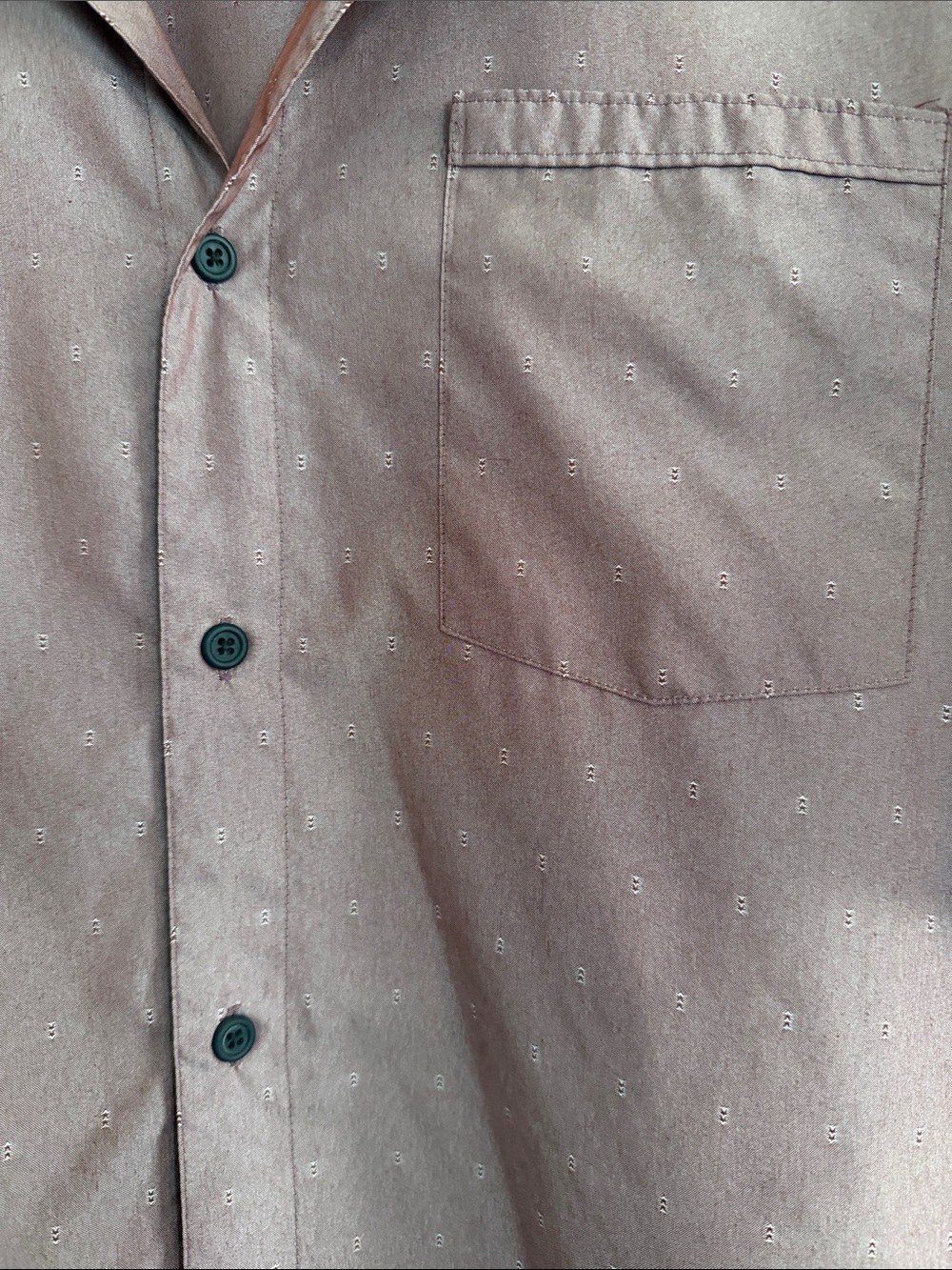 Flylow Men’s Short-Sleeve Button-Down Shirt in Dusty Mauve - Picture 4 of 5
